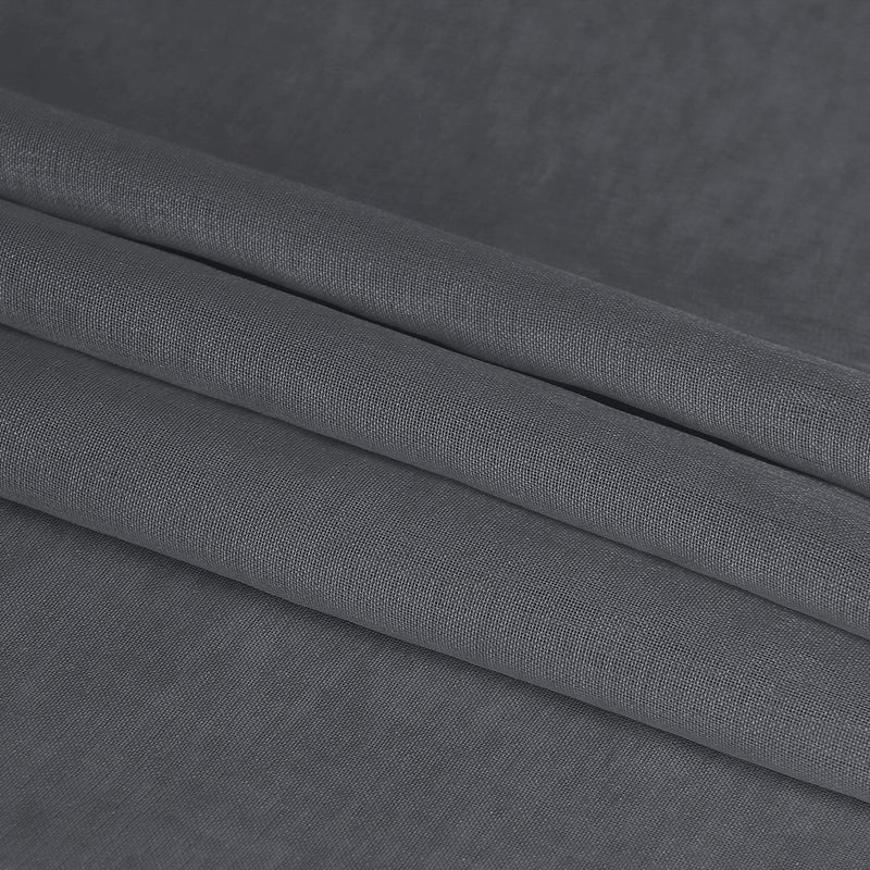 DWCN Dark Gray Sheer Curtains Semi Transparent Voile Rod Pocket Curtains for Bedroom and Living Room, 52 x 54 inches Long, Set of 2 Panels - Image 5